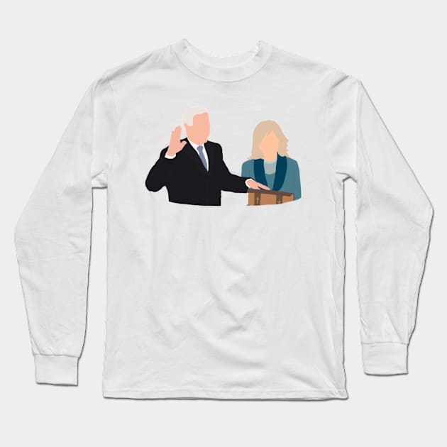 Joe + Dr. Jill Biden Inauguration Long Sleeve T-Shirt by GrellenDraws
